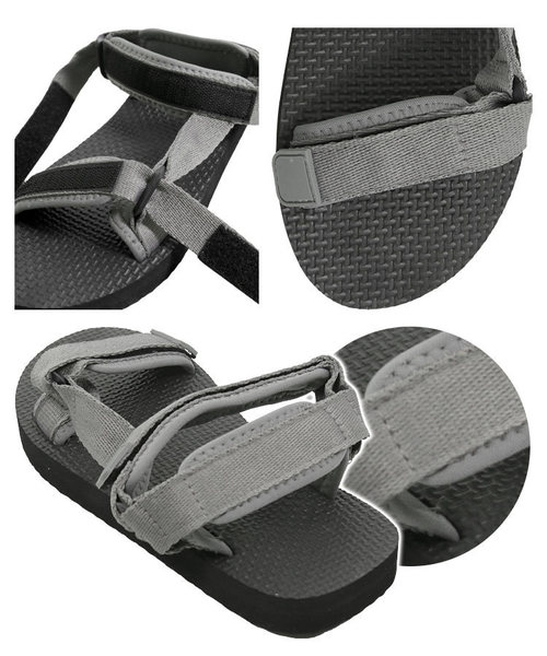 KOBE LETTUCE（コウベレタス）の「ベルクロスポーツサンダル（サンダル・レディース・ブラック/パープル/ホワイト/カーキ/グレー・M/L）」の8枚目の写真