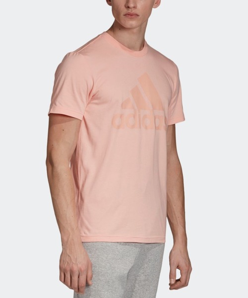 adidas（アディダス）の「バッジ オブ スポーツ Tシャツ [M MUSTHAVES BADGE OF SPORTS TEE] アディダス（Tシャツ/カットソー・メンズ・ブラック/ホワイト×ブラック/ピンク・MEDIUM/SMALL/X-LARGE/XX-LARGE/X-SMALL/LARGE/XXX-LARGE/XXXX-LARGE/XXXXX-LARGE）」の3枚目の写真
