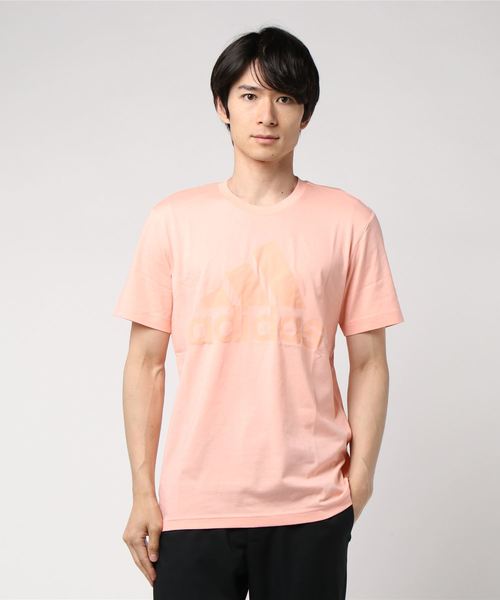 adidas（アディダス）の「バッジ オブ スポーツ Tシャツ [M MUSTHAVES BADGE OF SPORTS TEE] アディダス（Tシャツ/カットソー・メンズ・ブラック/ホワイト×ブラック/ピンク・MEDIUM/SMALL/X-LARGE/XX-LARGE/X-SMALL/LARGE/XXX-LARGE/XXXX-LARGE/XXXXX-LARGE）」の6枚目の写真