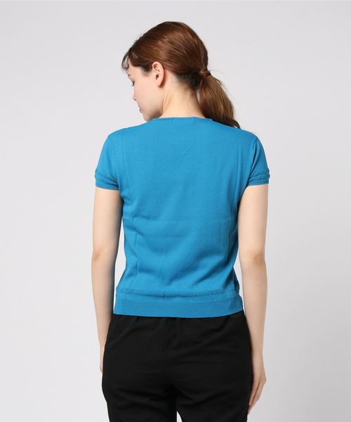 GGD SELECT（ジージーディー　セレクト）の「メッシュニット半袖（ニット/セーター・レディース・ブラック/ブルー/グリーン/イエロー/ホワイト・LARGE/MEDIUM）」の7枚目の写真