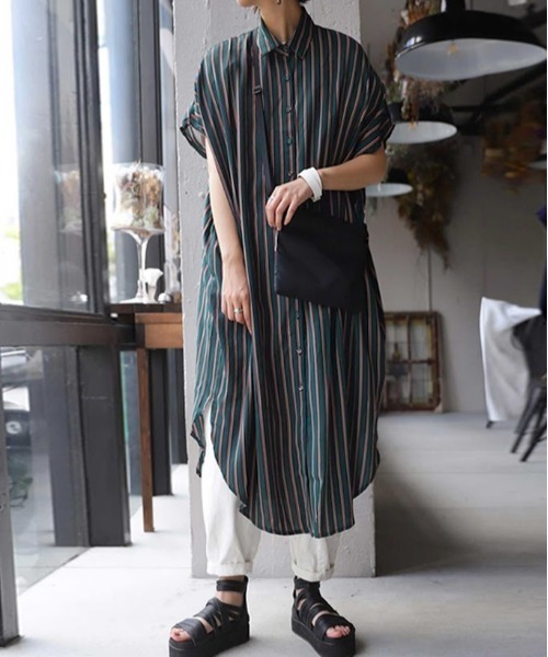 ロングシャツワンピ ワンピース Antiqua アンティカ のファッション通販 Zozotown