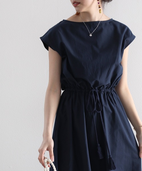 classicalelf（クラシカルエルフ）の「綿100%、ロングマキシ丈無地フレアワンピース(半袖)（ワンピース・レディース・ブラック/ネイビー/アイボリー・SMALL/MEDIUM/LARGE/X-LARGE/XX-LARGE）」の18枚目の写真