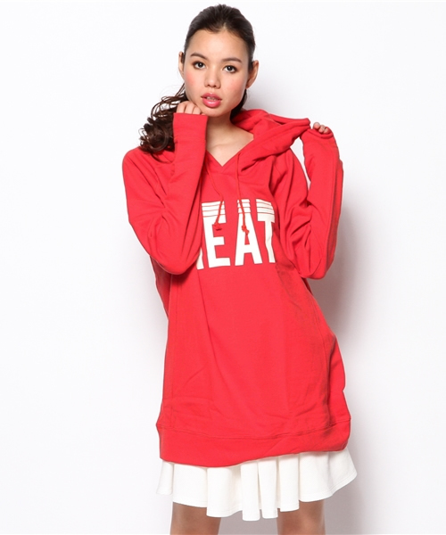 VENCEEXCHANGE(ヴァンスエクスチェンジ)の「NEAT PT BIG PK(パーカー・レディース・グレー/グリーン/レッド・MEDIUM)」の12枚目の写真