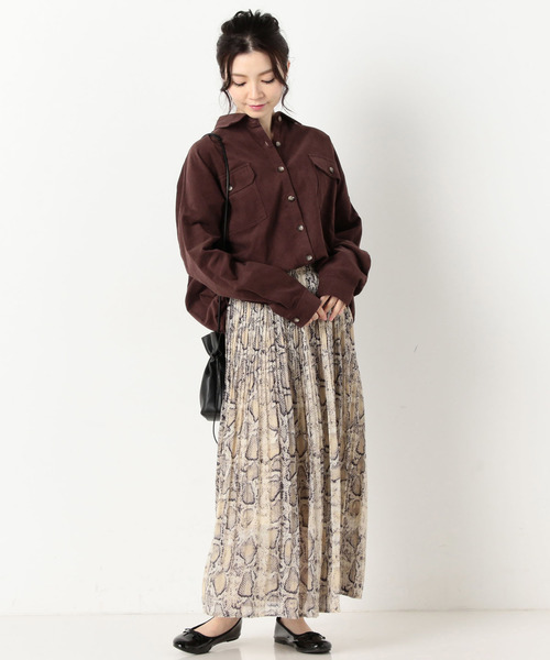 archives(アルシーヴ)の「コーデュロイチュニックBIGシャツ(シャツ/ブラウス・レディース・ベージュ/ブラウン/オレンジ/ブルー・MEDIUM)」の5枚目の写真