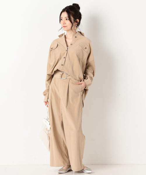 archives(アルシーヴ)の「コーデュロイチュニックBIGシャツ(シャツ/ブラウス・レディース・ベージュ/ブラウン/オレンジ/ブルー・MEDIUM)」の7枚目の写真