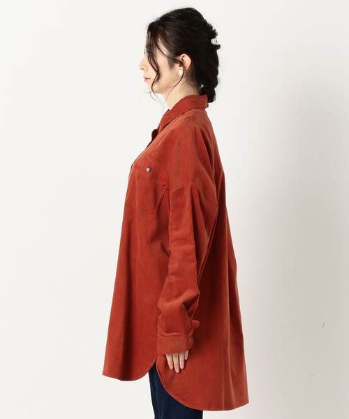 archives(アルシーヴ)の「コーデュロイチュニックBIGシャツ(シャツ/ブラウス・レディース・ベージュ/ブラウン/オレンジ/ブルー・MEDIUM)」の13枚目の写真
