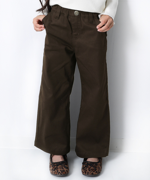 devirock（デビロック）の「チノワイドパンツ（その他パンツ・キッズ・ブラック/ベージュ/ブラウン/カーキ・110cm/100cm/120cm/130cm/140cm/150cm/160cm）」の3枚目の写真