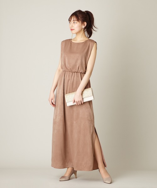 セール スリット入りフルレングスドレス ドレス 結婚式 2次会 パーティードレス ドレス Aimer エメ のファッション