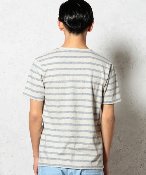 green label relaxing（グリーンレーベルリラクシング）の「MELANGE SLUB BOR V/N S/S Tシャツ ◆（Tシャツ/カットソー・メンズ・ブラック/ネイビー/ケリー/ピンク・LARGE/SMALL/MEDIUM/X-LARGE）」の8枚目の写真