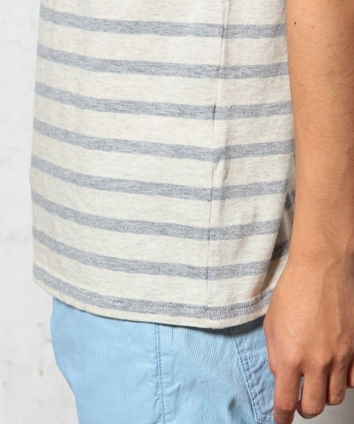 green label relaxing（グリーンレーベルリラクシング）の「MELANGE SLUB BOR V/N S/S Tシャツ ◆（Tシャツ/カットソー・メンズ・ブラック/ネイビー/ケリー/ピンク・LARGE/SMALL/MEDIUM/X-LARGE）」の11枚目の写真