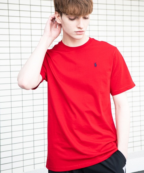 POLO RALPH LAUREN(ポロ ラルフ ローレン)の「POLO RALPH LAUREN クルーネックTシャツ(ボーイズサイズ)(Tシャツ/カットソー・メンズ・ブラック/ネイビー/グレー/レッド/ブルー/ホワイト/ブラック系その他/ブルー系その他/レッド系その他/ホワイト系その他/グレー系その他/ピンク系その他/ピンク・X-LARGE/LARGE/MEDIUM)」の1枚目の写真