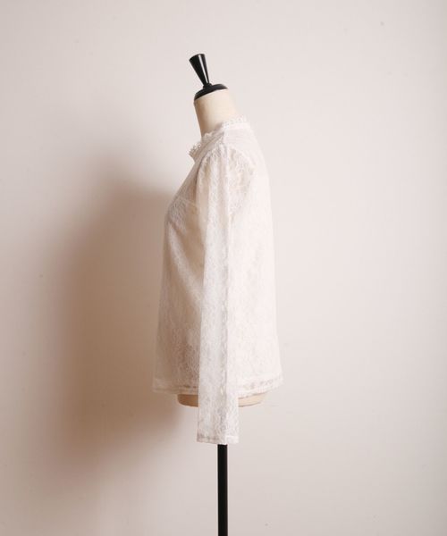 Closet トッコ クローゼット のファッション Tocco Tocco Closet トッコ トップス デコルテ切替プチフリルネック総レーストップス その他トップス 超歓迎品質のいい