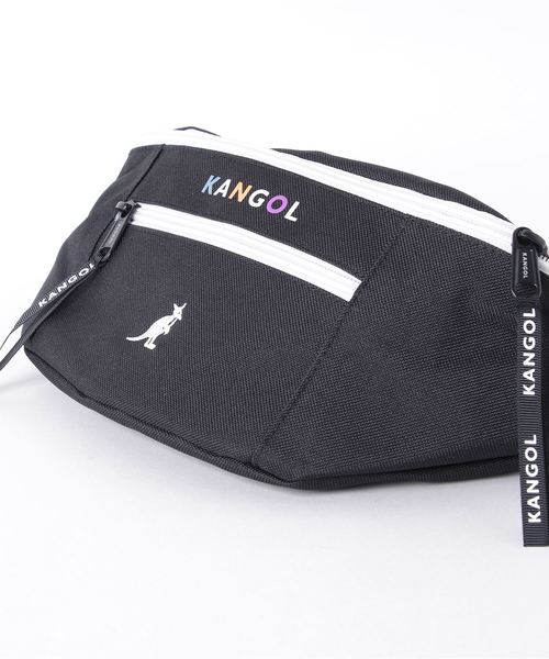 KANGOL(カンゴール)の「【KANGOL / カンゴール】 カラフルロゴ ウエストバッグ(ボディバッグ/ウエストポーチ・レディース・ブラック×ホワイト/ブラック×ブラック/グレー/ベージュ・FREE)」の6枚目の写真