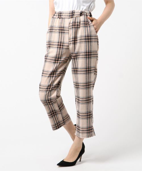 DING（ディング）の「DING/チェック柄イージーパンツ2（その他パンツ・レディース・ネイビー/ブラウン/ベージュ・FREE）」の12枚目の写真