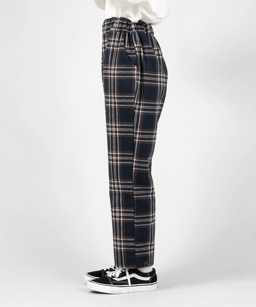 DING（ディング）の「DING/チェック柄イージーパンツ2（その他パンツ・レディース・ネイビー/ブラウン/ベージュ・FREE）」の9枚目の写真