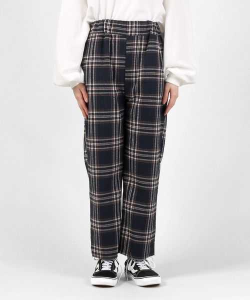 DING（ディング）の「DING/チェック柄イージーパンツ2（その他パンツ・レディース・ネイビー/ブラウン/ベージュ・FREE）」の8枚目の写真