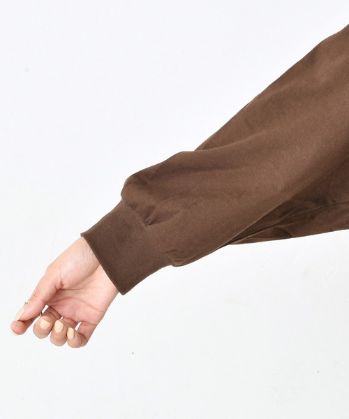 DouDou（ドゥドゥ）の「BIG T（Tシャツ/カットソー・レディース・ブラック/ベージュ/ブラウン/キャメル/グレイッシュベージュ/オフホワイト・FREE）」の22枚目の写真