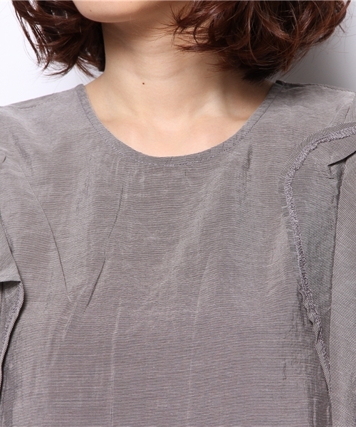 mystic(ミスティック)の「肩フリルパフスリーブプルオーバー(シャツ/ブラウス・レディース・グリーン/ブラック/ベージュ/オフホワイト/ピンク・フリ-)」の11枚目の写真