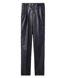 JOHN LAWRENCE SULLIVAN | VEGAN LEATHER TUCKED TROUSERS(スラックス)