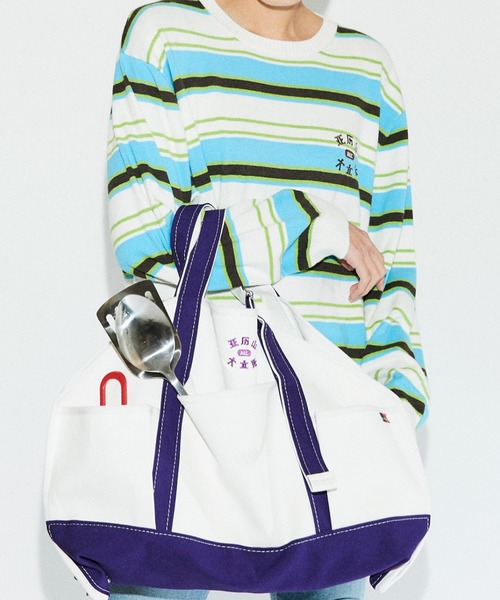 AlexanderLeeChang（アレキサンダーリーチャン）の「AlexanderLeeChang/アレキサンダーリーチャン ＡＰＲＯＮ　ＴＯＴＥ　２（トートバッグ・メンズ・オレンジ/ホワイト/ブラック・ONE SIZE）」の22枚目の写真