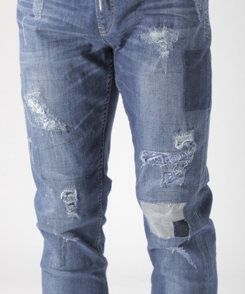 BAYFLOW（ベイフロー）の「デニムスリムリペア 20SS（デニムパンツ・メンズ・サックスブルー/クリアブルー・SMALL/MEDIUM/LARGE）」の12枚目の写真