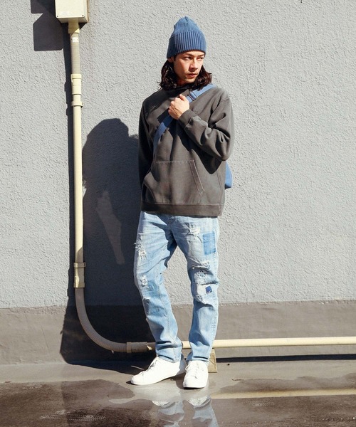 BAYFLOW（ベイフロー）の「デニムスリムリペア 20SS（デニムパンツ・メンズ・サックスブルー/クリアブルー・SMALL/MEDIUM/LARGE）」の21枚目の写真