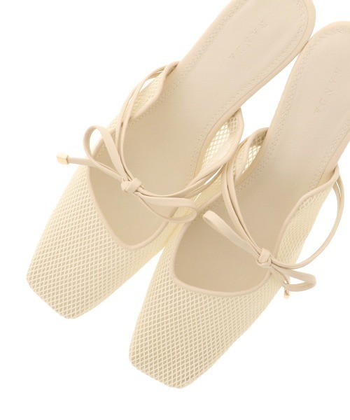 RANDA（ランダ）の「ソフトリボンミュールパンプス（パンプス・レディース・ブラック/クリーム/グリーン・S/M/L/LL）」の8枚目の写真