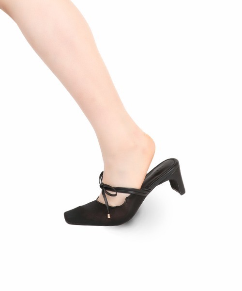 RANDA（ランダ）の「ソフトリボンミュールパンプス（パンプス・レディース・ブラック/クリーム/グリーン・S/M/L/LL）」の12枚目の写真