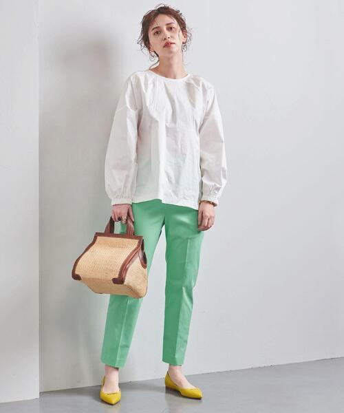 UNITED ARROWS（ユナイテッドアローズ）の「UBCB ハイウエスト テーパードパンツ（その他パンツ・レディース・ネイビー/ピンク/ライム・40/38/36/34）」の20枚目の写真