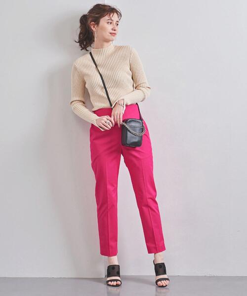 UNITED ARROWS（ユナイテッドアローズ）の「UBCB ハイウエスト テーパードパンツ（その他パンツ・レディース・ネイビー/ピンク/ライム・40/38/36/34）」の18枚目の写真