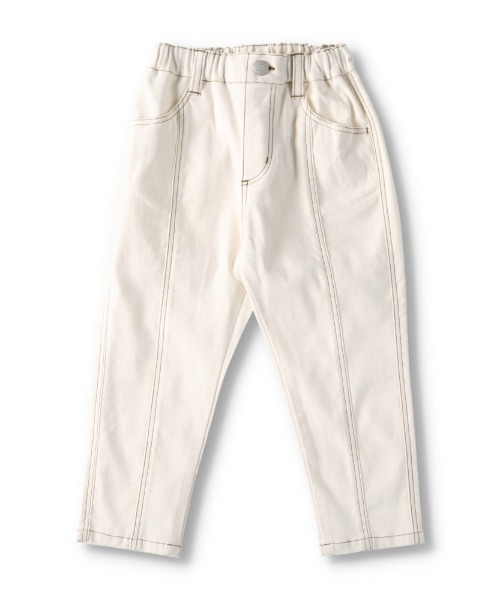 BRANSHES（ブランシェス）の「センターシームクロップドパンツ（その他パンツ・キッズ・アイボリー/マスタード/レンガ/ブラック・100cm/110cm/150cm/80ｃｍ/140cm/90cm/130cm/120cm）」の20枚目の写真