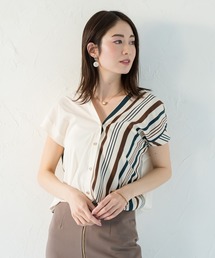 LOUNGEDRESS | バイカラーフレンチブラウス(シャツ/ブラウス)