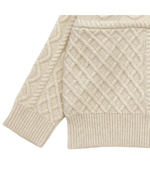 select MOCA(セレクトモカ)の「ランダムケーブルオーバーニット(ニット/セーター・レディース・ベージュ/オリーブ/アイボリー/ダークラベンダー/ネイビー/オレンジ/チャコール/グリーン・FREE)」の15枚目の写真