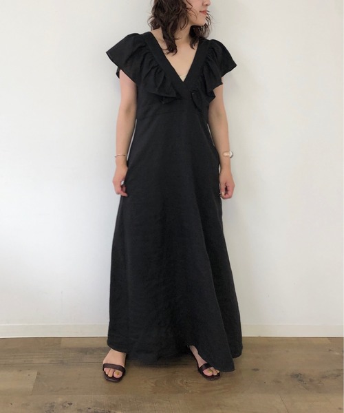 買取り実績  Omekashi（オメカシ）の「リネンラッフルワンピース（ワンピース ワンピース