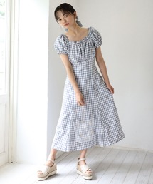 【WEB限定色】パフスリーブワンピース