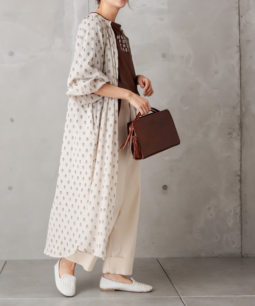 PUAL CE CIN（ピュアルセシン）の「小花ギャザーワンピース（ワンピース・レディース・チャコールグレー/グレー/ライトベージュ・FREE）」の20枚目の写真