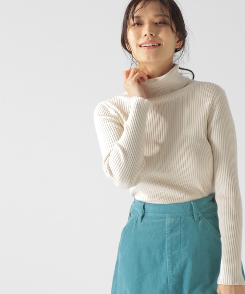 BAYFLOW（ベイフロー）の「シルクMIXリブタートル（ニット/セーター・レディース・ブラック/パープル/ブラウン/オフホワイト・SMALL/MEDIUM）」の13枚目の写真