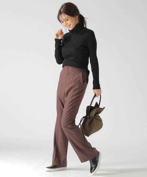 BAYFLOW（ベイフロー）の「シルクMIXリブタートル（ニット/セーター・レディース・ブラック/パープル/ブラウン/オフホワイト・SMALL/MEDIUM）」の14枚目の写真