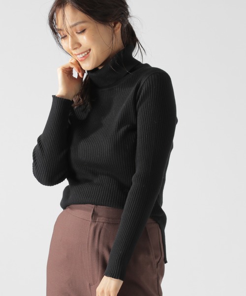 BAYFLOW（ベイフロー）の「シルクMIXリブタートル（ニット/セーター・レディース・ブラック/パープル/ブラウン/オフホワイト・SMALL/MEDIUM）」の15枚目の写真