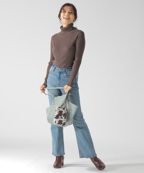 BAYFLOW（ベイフロー）の「シルクMIXリブタートル（ニット/セーター・レディース・ブラック/パープル/ブラウン/オフホワイト・SMALL/MEDIUM）」の16枚目の写真