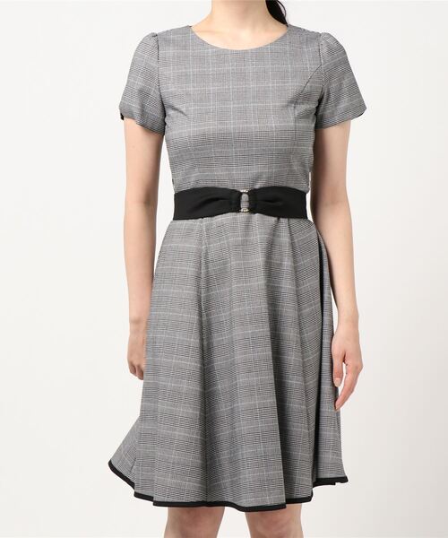 セール グレンチェックバイカラ ワンピース ワンピース Laisse Passe レッセパッセ のファッション通販 Zozotown