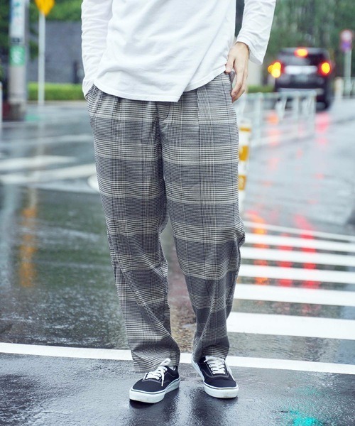 Blue Standard (ブルースタンダード)の「【BLUE STANDARD】チェックイージーパンツ ワイドパンツ チェック柄(その他パンツ・メンズ・ベージュ/ネイビー/グレー・MEDIUM/LARGE/X-LARGE)」の3枚目の写真
