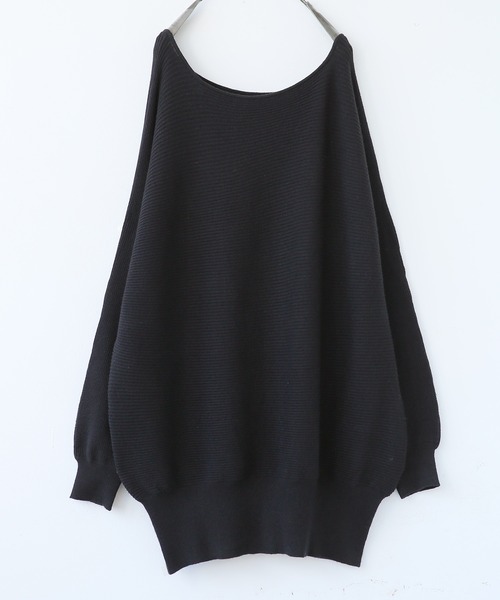 n'OrLABEL（ノアールレーベル）の「『リブドルマンニット』（ニット/セーター・レディース・ブラック/アイボリー/モスグリーン/マスタード/ダークラベンダー・FREE）」の8枚目の写真