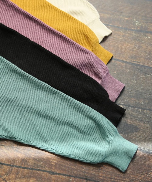 n'OrLABEL（ノアールレーベル）の「『リブドルマンニット』（ニット/セーター・レディース・ブラック/アイボリー/モスグリーン/マスタード/ダークラベンダー・FREE）」の14枚目の写真