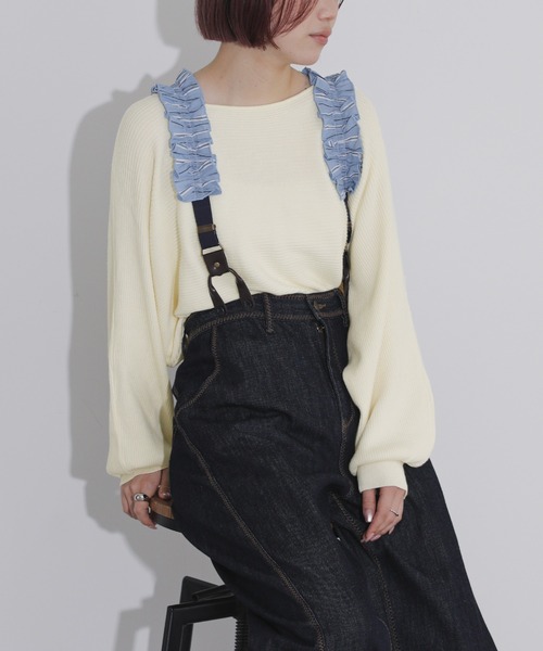 n'OrLABEL（ノアールレーベル）の「『リブドルマンニット』（ニット/セーター・レディース・ブラック/アイボリー/モスグリーン/マスタード/ダークラベンダー・FREE）」の22枚目の写真