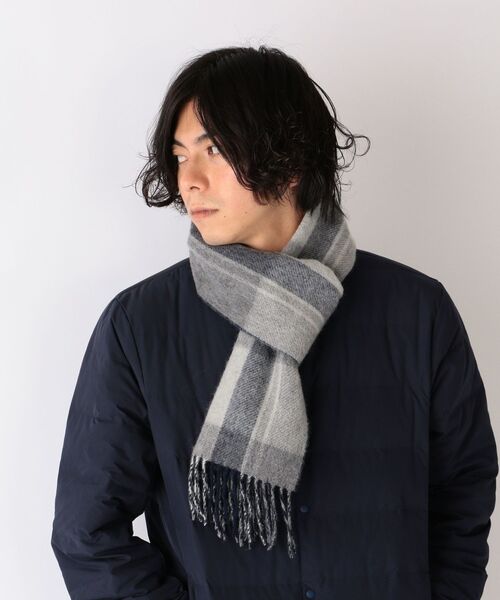 Any リバーシブル マフラー マフラー ブロックチェック ブロックチェック Ships ウール カシミヤ Any シップス Ships Ships エニィ のファッション Any セール 正規品販売衝撃価格