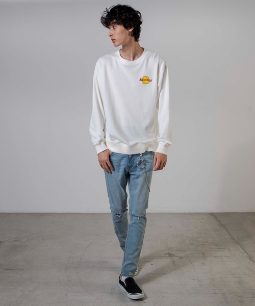 WEGO（ウィゴー）の「WEGO/サークルロゴ刺繍プルオーバー（スウェット・メンズ・オフホワイト/スミクロ/杢グレー/ダークグリーン/ホワイト・SMALL/MEDIUM/LARGE）」の8枚目の写真