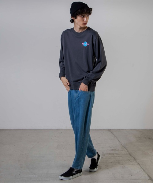 WEGO（ウィゴー）の「WEGO/サークルロゴ刺繍プルオーバー（スウェット・メンズ・オフホワイト/スミクロ/杢グレー/ダークグリーン/ホワイト・SMALL/MEDIUM/LARGE）」の10枚目の写真