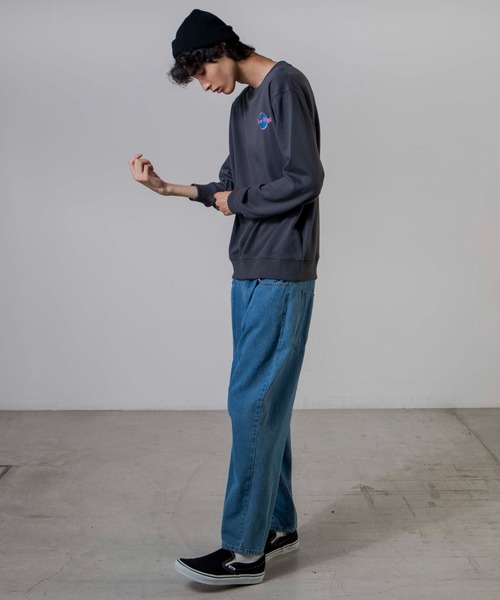 WEGO（ウィゴー）の「WEGO/サークルロゴ刺繍プルオーバー（スウェット・メンズ・オフホワイト/スミクロ/杢グレー/ダークグリーン/ホワイト・SMALL/MEDIUM/LARGE）」の12枚目の写真