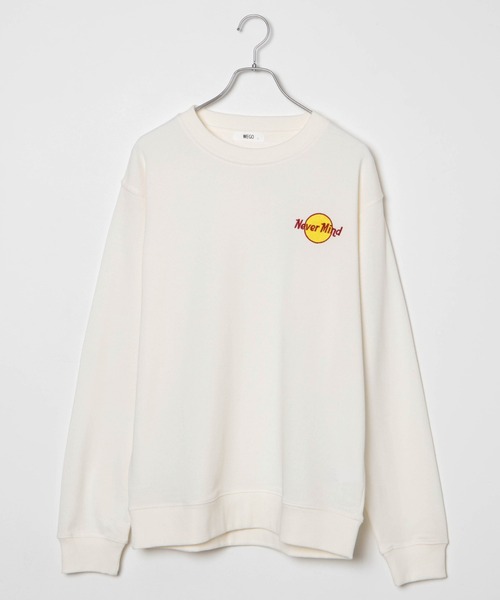 WEGO（ウィゴー）の「WEGO/サークルロゴ刺繍プルオーバー（スウェット・メンズ・オフホワイト/スミクロ/杢グレー/ダークグリーン/ホワイト・SMALL/MEDIUM/LARGE）」の19枚目の写真